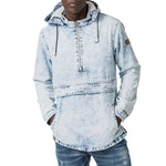 Mens-Pullover-Jacket-Blue-Bleach-Front-View